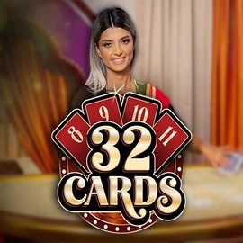 32 Cards online game logo by Ezugi on hugocasinoo.eu