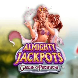 Almighty Jackpots: Garden of Persephone online game logo by Novomatic on hugocasinoo.eu