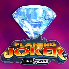 Flaming Joker Link and Win logo – Slots by Barstruck at Hugo Casino