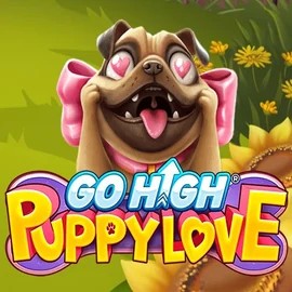 Go High Puppy Love slot logo by RubyPlay at Hugo Casino