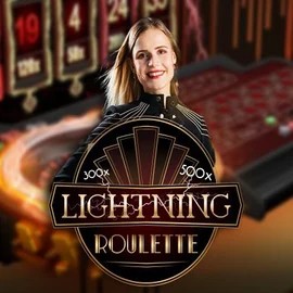 Lightning Roulette slot icon by Evolution, available at Hugo Casino