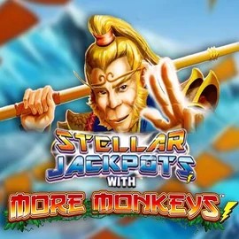 Stellar Jackpots with More Monkeys slot visual from Lightning Box Game available on hugocasinoo.eu